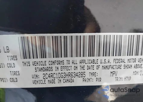 2017 Chrysler Pacifica Touring from USA, damaged, VIN 2C4RC1DG3HR634285